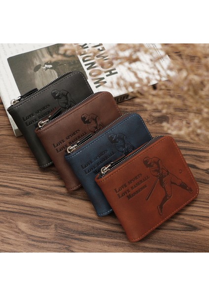 Üç Katlı Kabartmalı Çubuk Oyuncu Cüzdan Çok Kartlı Erkek Cüzdan Kısa Cüzdan Zincir Cüzdan (Yurt Dışından) fırsatları