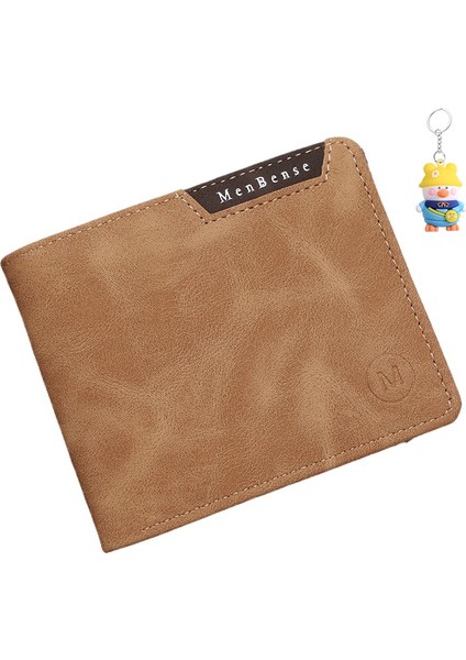 Moda Erkek Kısa Cüzdan Menteşeli Üç Katlı Çanta Erkek Cüzdan Değişim Çanta Kart Tutucu (Yurt Dışından)