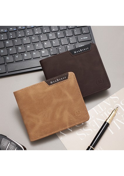 Moda Erkek Kısa Cüzdan Menteşeli Üç Katlı Çanta Erkek Cüzdan Değişim Çanta Kart Tutucu (Yurt Dışından) modelleri
