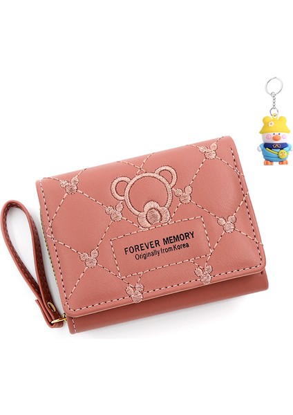 Bayanlar Kısa Fermuarlı Cüzdan Clutch Basit Para Cüzdanı Kart Tutucu (Yurt Dışından)