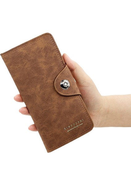 Erkekler Uzun Cüzdan Yan Fermuarlı Menteşeli Düşme Kimlik Çantası Çoklu Kart Yuvası Manyetik Toka Çantası (Yurt Dışından) modelleri