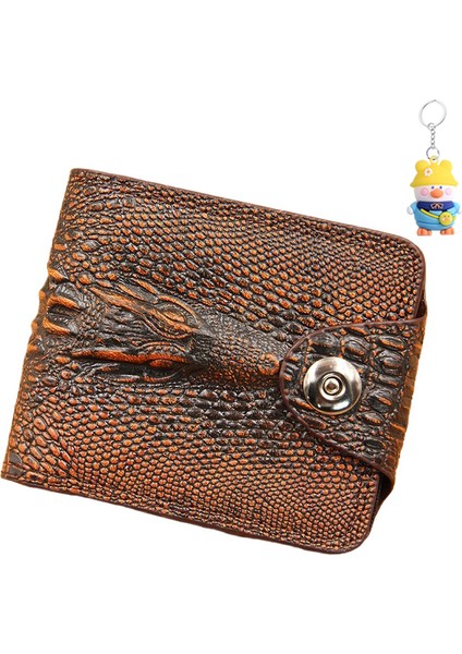 Moda Cüzdan Erkekler Kısa Madeni Para Manyetik Toka Cüzdanı Çoklu Kart Yuvası Kart Tutucu (Yurt Dışından)