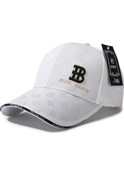 Moda Işlemeli Güneşlik Şapka Çok Yönlü Ilkbahar Sonbahar Yaz Beyzbol Şapkası (Yurt Dışından)