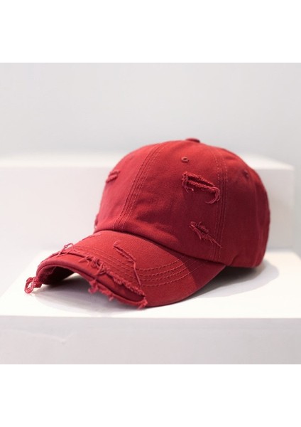 Retro Yırtık Beyzbol Şapkası Yang Çift Şapkası (Yurt Dışından)