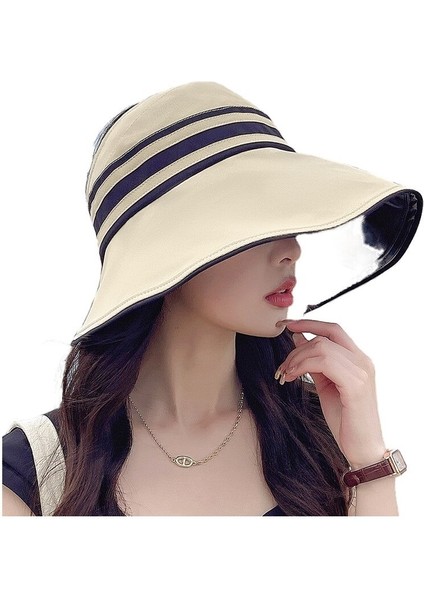 Jane Smile Vinil Boş Şapka Katlanabilir Yaz Güneş Şapkası (Yurt Dışından)