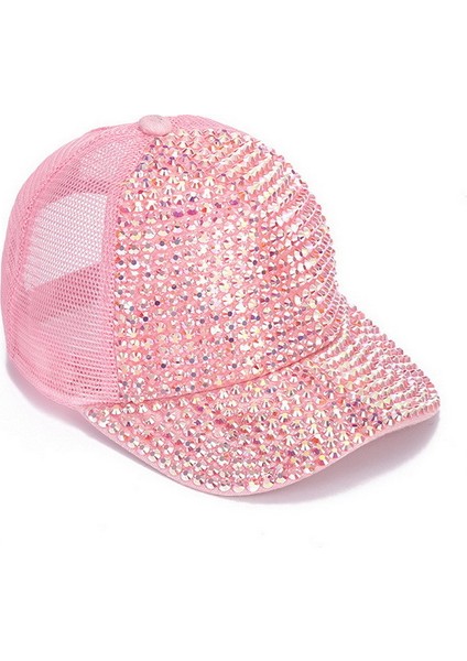 Güneşlik Ördek Dil Taklidi Beyzbol Şapkası Elmas Nefes Alabilir Bayanlar Şapka (Yurt Dışından)