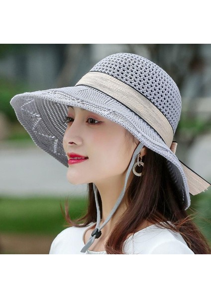 Yıkanabilir Katlanabilir Şapka Yaz Bayan Güneşlik Güneş Koruyucu Şapka (Yurt Dışından)