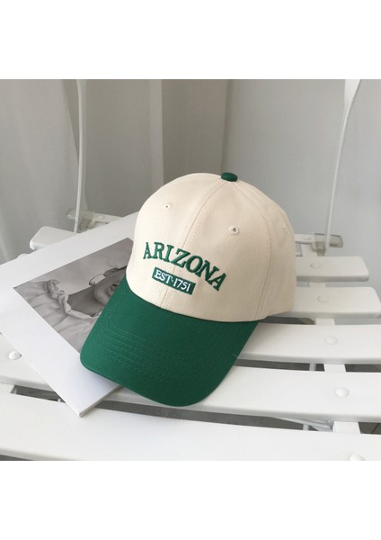 Mektup Nakış Beyzbol Şapkası Yaz Tüm Maç Gündelik Renk Eşleştirme Kap (Yurt Dışından)