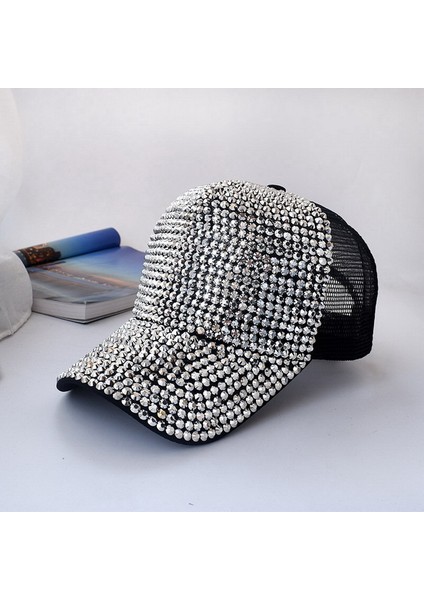 Güneşlik Ördek Dil Taklidi Beyzbol Şapkası Elmas Nefes Alabilir Bayanlar Şapka (Yurt Dışından)