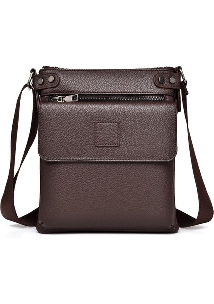 Iş Retro Üst Düzey Erkek Çapraz Askılı Çanta Gündelik Büyük Kapasiteli Su Geçirmez Omuz Çantası (Yurt Dışından)