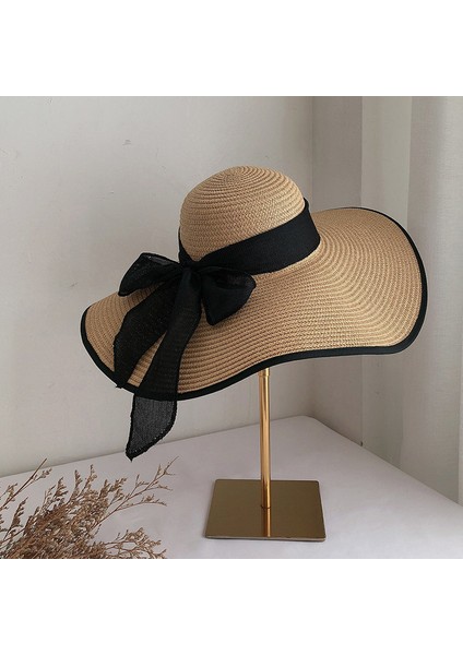 Büyük Kenarlı Hasır Şapka Bayanlar Yaz Güneş Koruması Büyük Kenarlı Şapka (Yurt Dışından)
