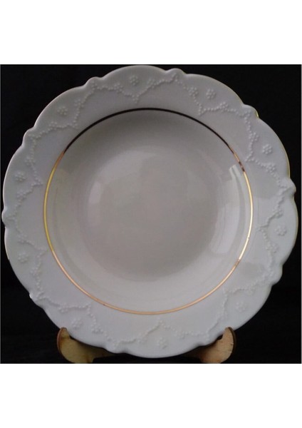 Queen Yaldızlı Çukur Tabak 19 cm 6li