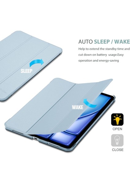 Apple iPad Air 11INÇ 2024 Air 4/5/6.nesil 10.9" Kılıf Pu Deri Smart Standlı Case