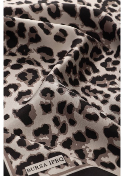 Vizon Leopar Desen Twill Ipek Eşarp modelleri