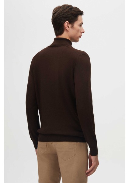 Ds Damat Regular Fit Kahverengi Pamuk Karışımlı Balıkçı Yaka Triko Kazak 5HF06ORT12007 fırsatları