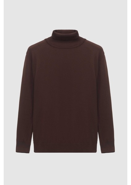 Ds Damat Regular Fit Kahverengi Pamuk Karışımlı Balıkçı Yaka Triko Kazak 5HF06ORT12007 indirimleri