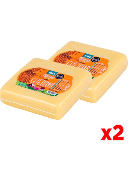 Gurme Cheddar Peyniri Tam Yağlı Olgunlaştırılmış 2'li- 500 gr