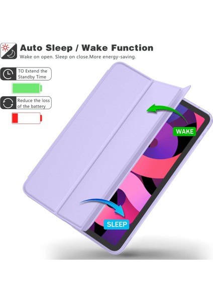Apple iPad 11.Nesil A16 11inç/10.Nesil 10.9inç Kılıf Flip Cover Kalem Bölmeli PC Case