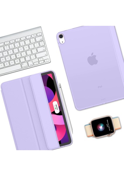 Apple iPad 11.Nesil A16 11inç/10.Nesil 10.9inç Kılıf Flip Cover Kalem Bölmeli PC Case