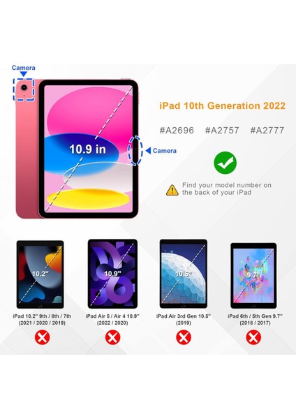 Apple iPad 11.Nesil A16 11inç/10.Nesil 10.9inç Kılıf Flip Cover Kalem Bölmeli PC Case fiyatları
