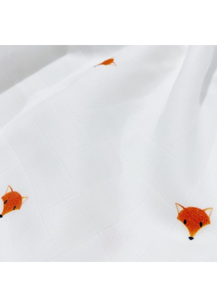 Cool Fox 100% Pamuk, Nakışlı 2'li Müslin Örtü Seti - 90X90 cm modelleri
