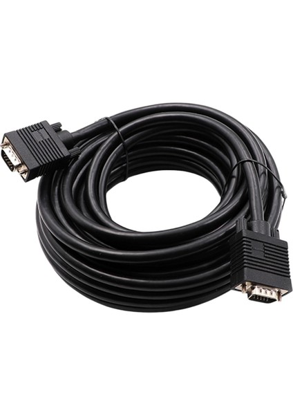 SWV6139H/93 Siyah 3+6 Erkek-Erkek 15 Pin 10 Metre VGA Kablo Pc Bilgisayar Monitör Görüntü Kablosu