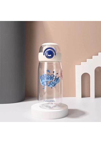Fuguang Kız Öğrenciler Için Yüksek Görünümlü Su Bardağı Yaz Sporları Taşınabilir Filtre Çay Bardağı Çocuk Anti-Sonbahar Anaokulu Plastik Bardak (Yurt Dışından)