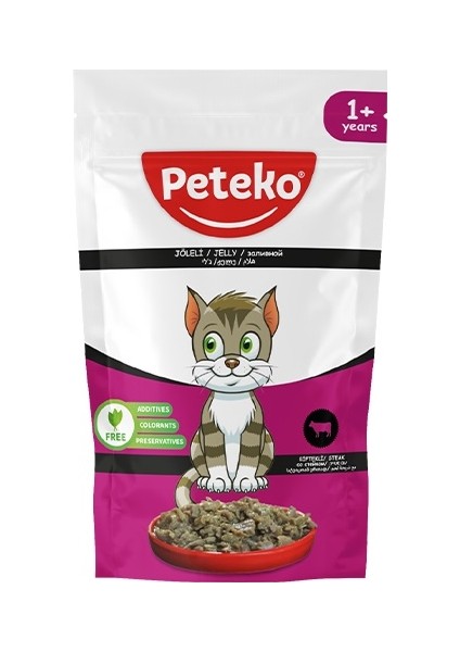 Pouch Jelly Biftekli Kedi Konserve 85 gr