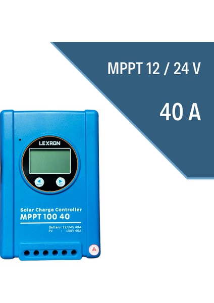 40 Amper 12V -24V Mppt Solar Şarj Kontrol Cihazı