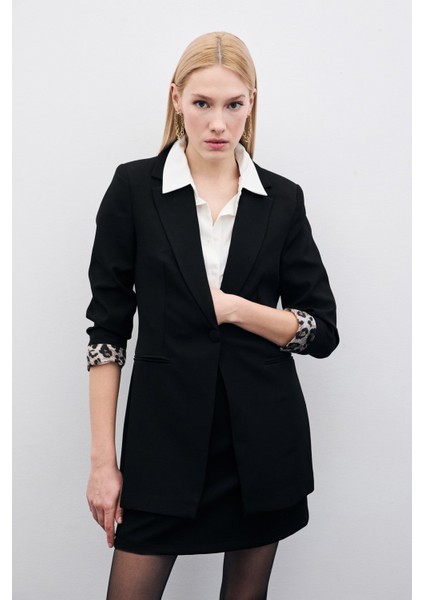 Mono Yaka Klasik Ceket - Siyah fiyatları