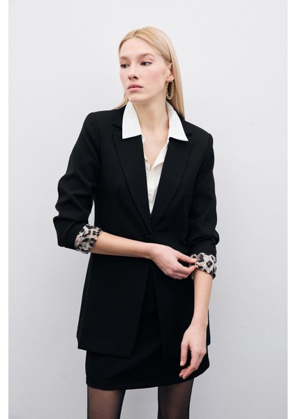 Mono Yaka Klasik Ceket - Siyah modelleri