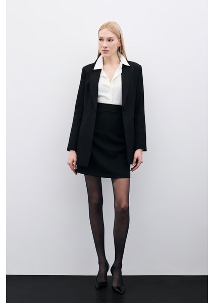 Mono Yaka Klasik Ceket - Siyah fırsatları