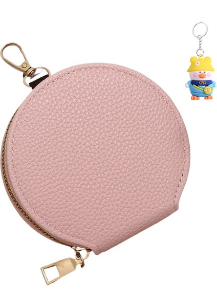 Kadın Fermuarlı Para Cüzdanı Taşınabilir Yuvarlak Mini Asılı Çanta Kart Tutucu Anahtar Çantası (Yurt Dışından)