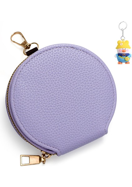 Kadın Fermuarlı Para Cüzdanı Taşınabilir Yuvarlak Mini Asılı Çanta Kart Tutucu Anahtar Çantası (Yurt Dışından)