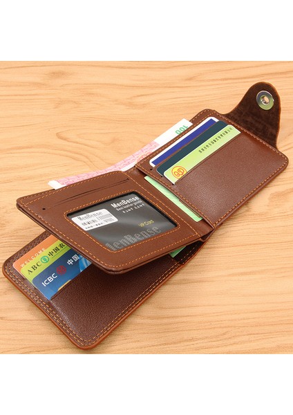 Moda Cüzdan Erkekler Kısa Madeni Para Manyetik Toka Cüzdanı Çoklu Kart Yuvası Kart Tutucu (Yurt Dışından) fiyatları