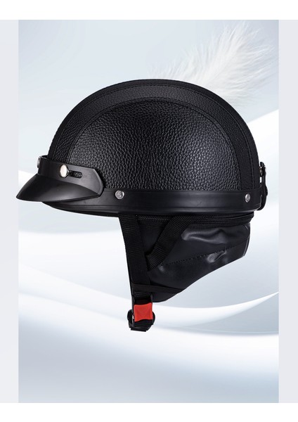 Kask Dört Mevsim Tramvay Yarı Kask Hafif Deri Kask Bisiklet Sürme Kask (Yurt Dışından)