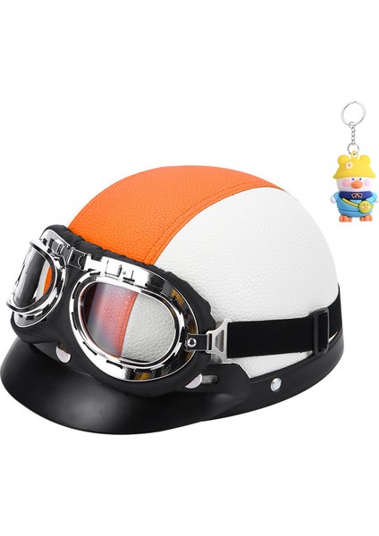 Kask Dört Mevsim Tramvay Yarı Kask Hafif Deri Kask Bisiklet Sürme Kask (Yurt Dışından)