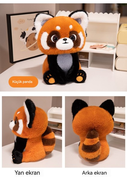 35 cm Altın Oyma Üç Kardeş Küçük Panda Sevimli Peluş Oyuncak (Yurt Dışından)