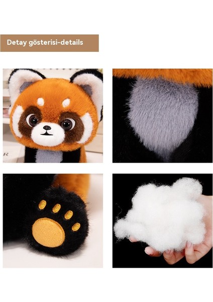 35 cm Altın Oyma Üç Kardeş Küçük Panda Sevimli Peluş Oyuncak (Yurt Dışından)