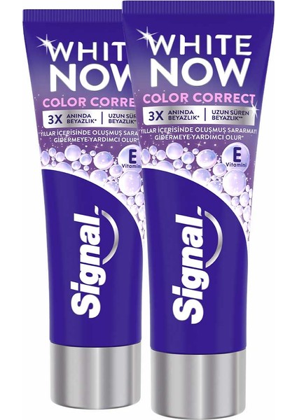 White Now Color Correct Uzun Süren Beyazlık Diş Macunu 75 ml X2