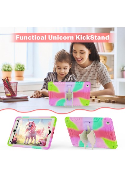 iPad 10.2 2021/2020/2019 Için Unicorn Kickstand Tablet Kılıfı (Yurt Dışından)