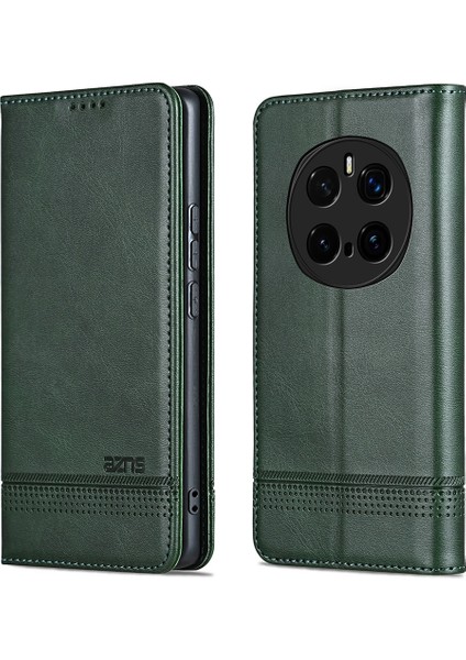 Honor Magic7 Pro 5g Sığır Derisi Doku Pu Deri Cüzdan Telefon Kapağı (Yurt Dışından)