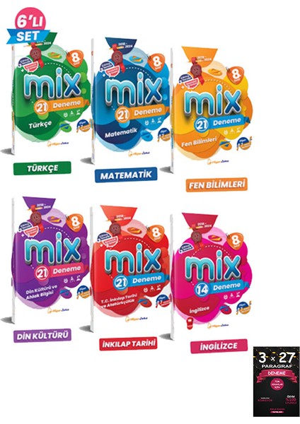 (Sınıf: 8) Mix 119 Deneme Tüm Dersler Set / Paragraf