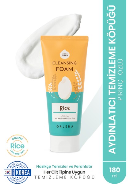 Smile Day Cleansing Foam Rice-Pirinç Özlü Aydınlatıcı Temizleme Köpüğü-180ml