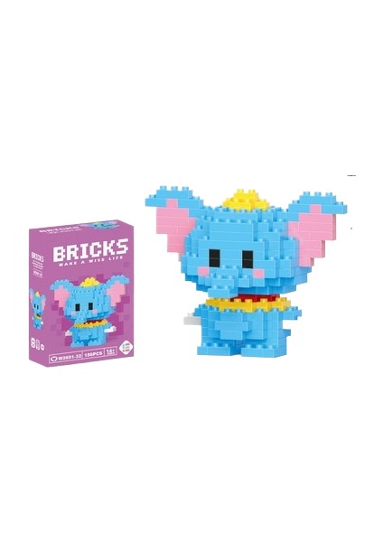 Yapı Taşları Mikro Parçacık Karikatür Bebek Puzzle Monte Oyuncaklar (Yurt Dışından)