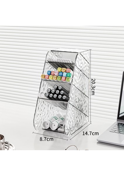 Masaüstü Şeffaf Kalem Tutucu Eğik Ekleme Tipi (Yurt Dışından) fiyatları