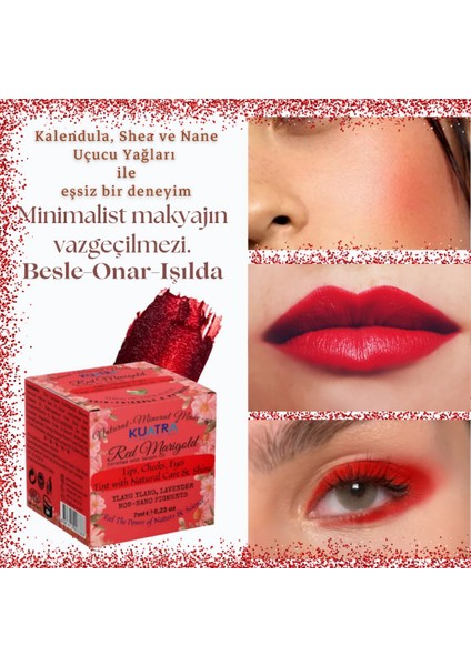 Red Marigold Nemlendirici - Antioksidan Işıltı Veren Balm (Doğal Içerikli Ruj- Allık) indirimleri