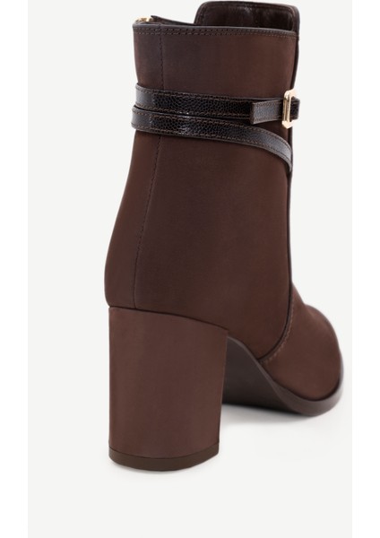 Toka Detaylı Deri Topuklu Bot modelleri