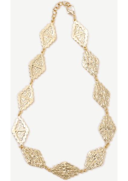 Dokulu Gold Kolye