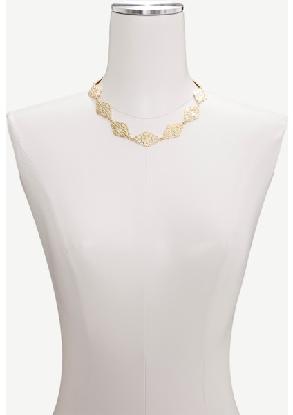 Dokulu Gold Kolye